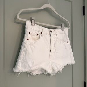 Abercrombie & Fitch White Jean Shorts